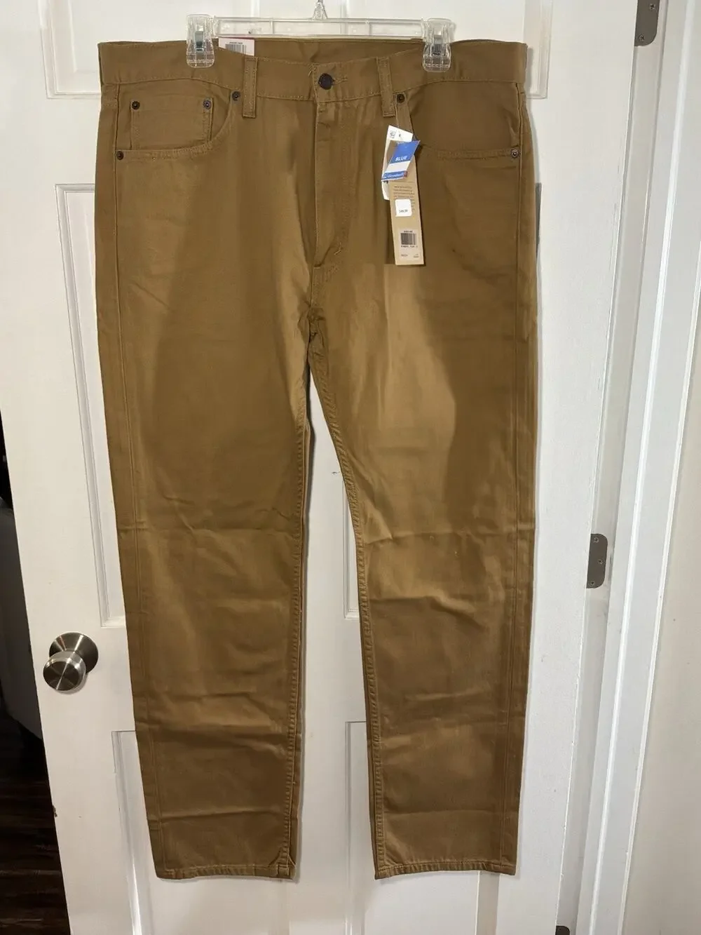 NWT Levi’s 505 REGULAR FIT BROWN CARAMEL STRAIGHT LEG JEANS SIZE 38X34